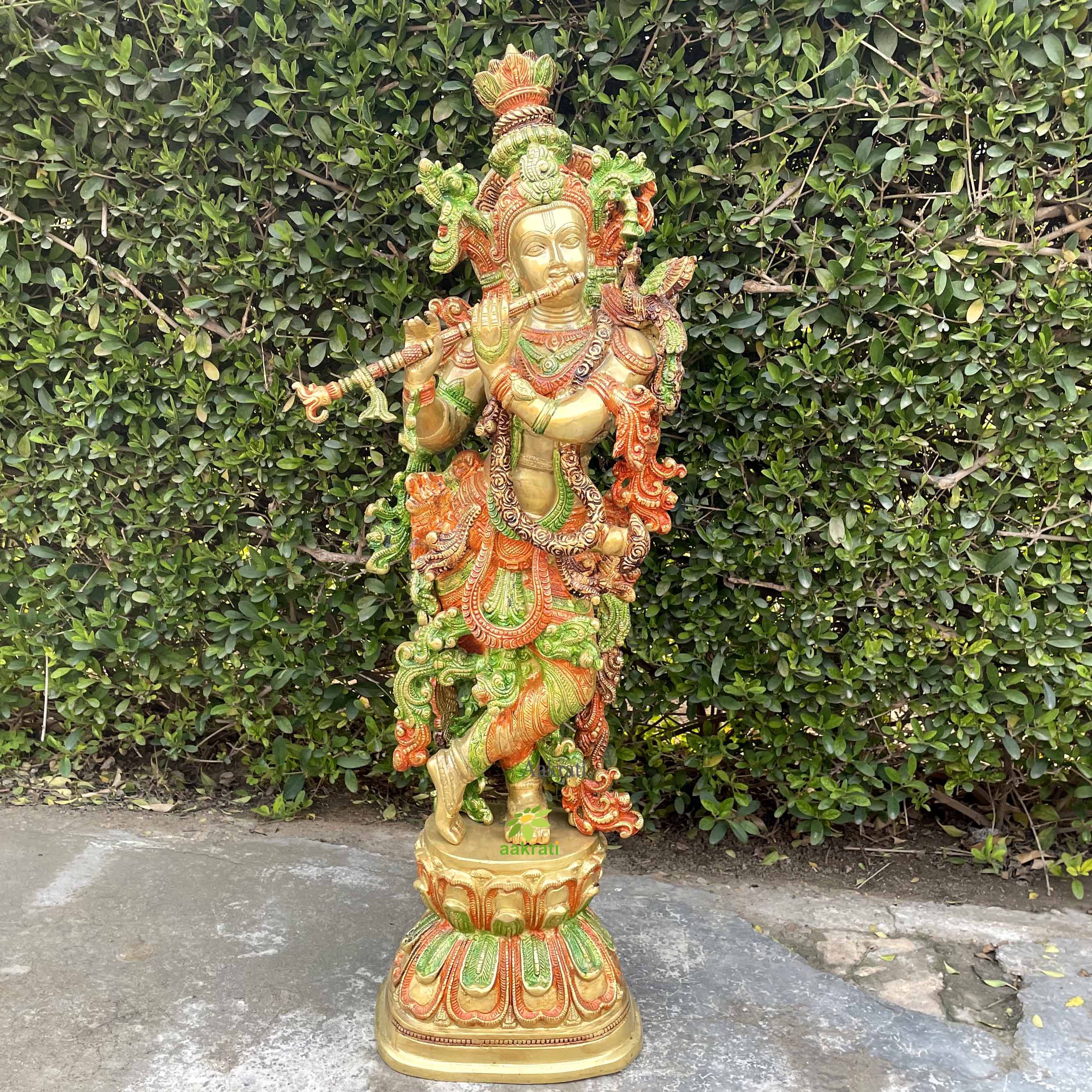KRISHNAGALLERY1 Polyresin Baby Krishna Statue Murti IdolFor Pooja Room Gift  Home Temple 7 Inch
