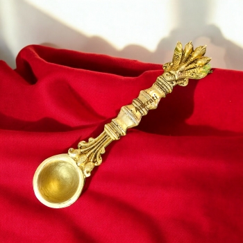 Religious Brass metal traditional hand made pooja/Havan spoon