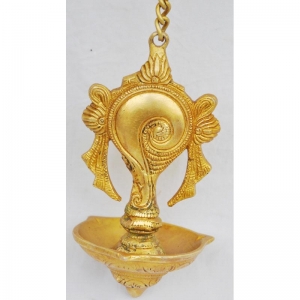 Dignified Handi craft brass metal hanging oil lamp