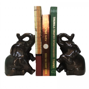 Brass Elephant Sculpture | Traditional Spiritual Decor for Your Home | Brass Handmade Elephant Figurine ( Brown, 7 inch)