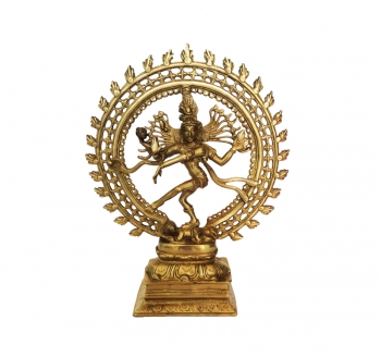 Natraj Sculpture Made in Brass Metal in Bronze Finish