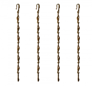 Handcrafted Brass Jhula Chain |  Perfect for Traditional Swing & Temple Decoration | Durable Brass Jhula Chain ( Yellow, 90 inch)