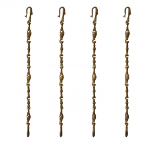 Artisan Handcrafted Brass Jhula Chain | Decorative Swing Chain for Rustic Home Ambience | Brass Swing Chain ( Yellow, 90 inch)