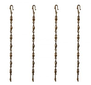 Decorative Handcrafted Brass Jhula Chain | Artisan Swing Chain for Rustic Home Ambience | Brass Jhula Chain ( Yellow, 90 inch)