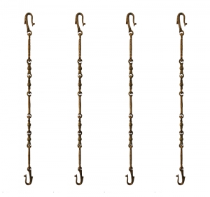 Elegant Brass Jhula Chain |  Decorative Jhula Chain for Home & Traditional Décor |  Decorative Swing Chain ( Yellow, 90 inch)