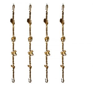 Decorative Brass Swing Chain | An Artisan Touch for Elegant Spaces | Rustic Brass Handmade Swing Chain ( Yellow, 90 inch) 