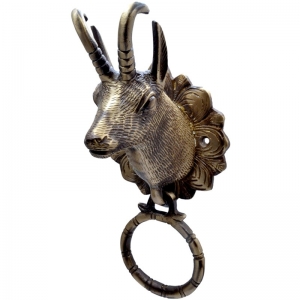 Vintage Brass Animal Door Knocker |  A Unique Blend of Art and Function | Elegant Brass Antique Animal Knocker ( Brown, 8.5 inch)