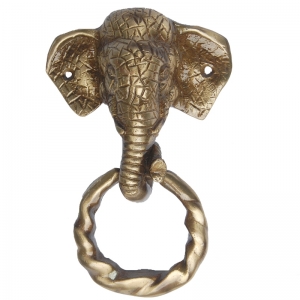 Brass Handcrafted Antique Door Knocker | Unique, Stylish Entrance Decoration | Brass Decorative Door Knocker ( Brown, 6 inch)