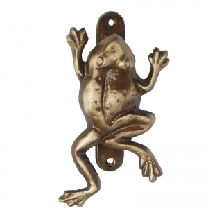 Vintage Brass Frog Door Knocker |  Traditional Handcrafted Entrance Decoration | Brass Antique Door Knocker ( Brown, 6.5 inch)