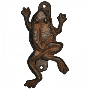 Brass Antique Door Knocker | Artistic and Unique Shape for a Classic Look |  Brass Frog Shape Door Knocker ( Brown, 6.5 inch)