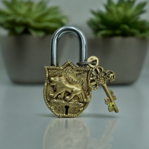 Aakrati Handicraft Pad Lock Of Lion Figure