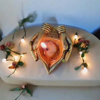 Worship Diya brass metal made by Aakrti