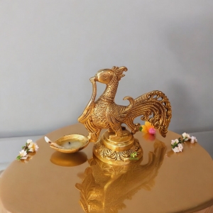 Aakrati A Brass Handmade Handicraft Deepak Yellow