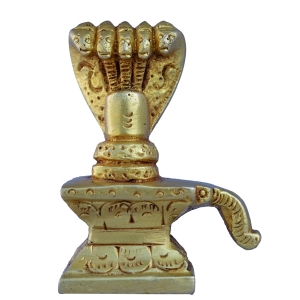 Handcrafted Brass Shivlinga Statue | An Ideal Addition for Puja and Home Decor | Brass Shivlinga Murti ( Yellow, 2.8 inch)