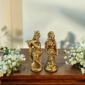 Radha Krishna Pair Made of Brass By Aakrati