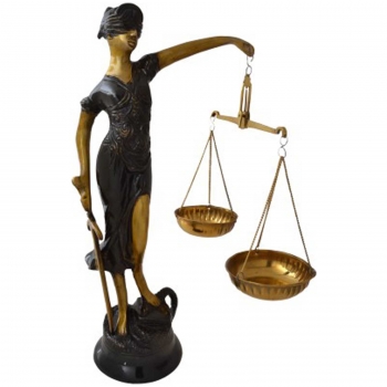 Justice Lady Made of Brass in Antique Finish