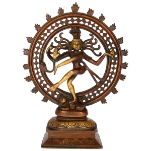 Premium Brass Lord Nataraj Sculpture | A Divine Touch for Your Space | Traditional Brass Nataraj Statue ( Multi Color, 31 inch)