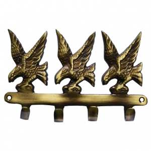 Decorative Handmade Brass Wall Hangers | Perfect for Home and Office Decor | Brass Wall Hooks ( Yellow, 7 inch)