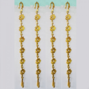 Premium Brass Jhula Chain | Luxury Swing Chain for Classic Home Interiors | Brass Decorative Swing Chain ( Yellow, 90 inch)
