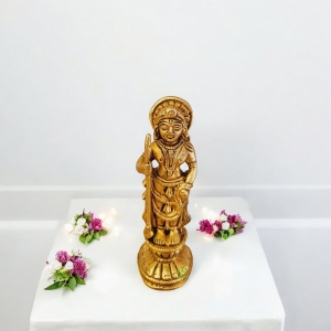 Handmade Brass Udupi Idol | Perfect Addition to Your Sacred Home Temple | Brass Udupi Murti ( Yellow, 4.4 inch)