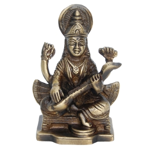 Goddess Saraswati Brass Statue