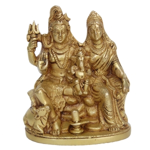 Shiva Family Brass Satue for Home Temple