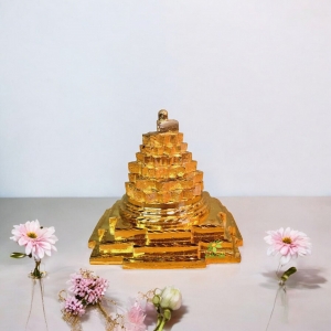 Brass Pyramid Religious Statue