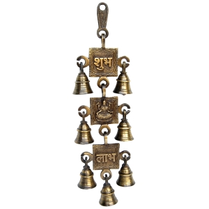 Aakrati Brass Lakshmi Wall Hanging with 3 Bells - Buy Wall Hanging