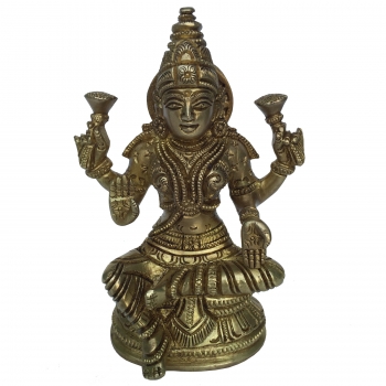 Laxmi Ji Brass sculpture in antique Finish