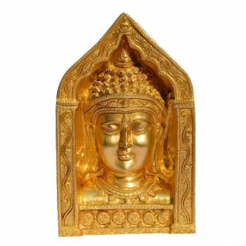 Buddha Face Brass Decorative Frame for Table Decor