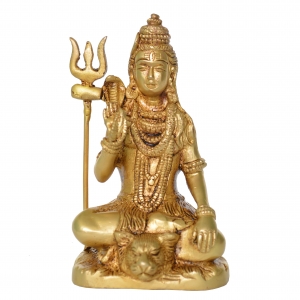 Lord Shiva Statue- Brass Metal Hand Crafted item for gift /Home/temple