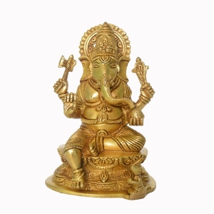 Ganpati Brass Metal Statue for Home Temple