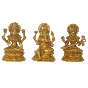 Ganesh Laxmi Saraswati Beautiful Figure for Temple or Decor