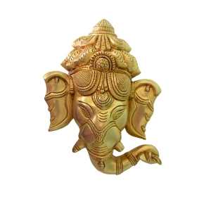 Hindu Lord Ganesha Face Wall Hanging for Home and Temple