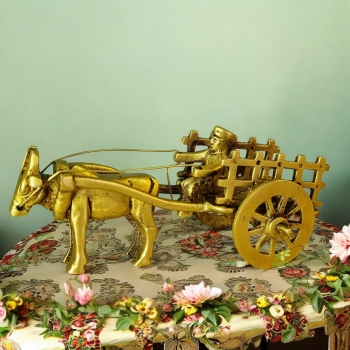 Bullock Cart of Brass