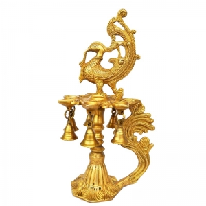 Bird Figure Brass Metal Pooja Ghar Oil Lamp