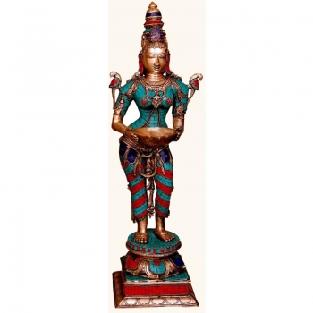 Deep Lakshmi brass metal for Temple & Gift