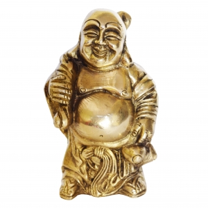 Brass Laughing Buddha Statue Decorative Showpiece Fengshui Gift Item 