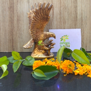 Eagle Made of Brass In Antique Finish With wings opened Table Home Decoration Figurine Animal Figure Gifting Item