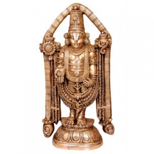 Lord Tirupati Balaji Statue Brass Made Metal