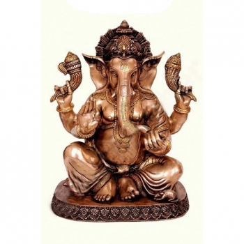 Lord Ganesha Brass Made Turquoise Work Decorative Statue