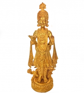 Lord Vishnu Swami Narayan brass metal statue for pooja ghar