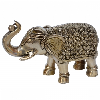 Brass Sculpture of elephant in antique finish for gift