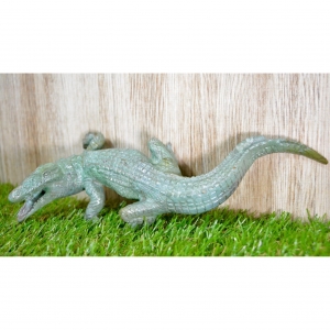 Aakrati Handmade 9 Inch Brass Crocodile Figure For Home Decor and animal lovers