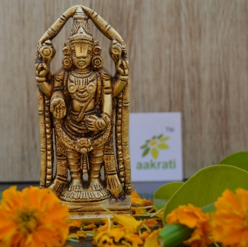 Tirupati Balaji Statue of Brass - A Divine Home Decor Sculpture - Hindu Religious Figure