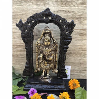  Lord Tirupati Balaji Statue of Brass - A Divine Home Decor Sculpture - Hindu Religious Figure