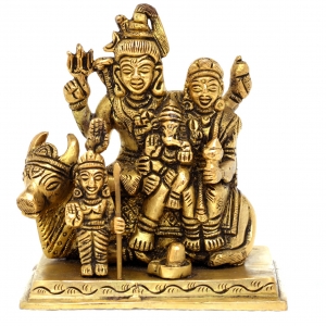 Shiva Parivaar - Shiva Family - Brass Statue - Pital Murti