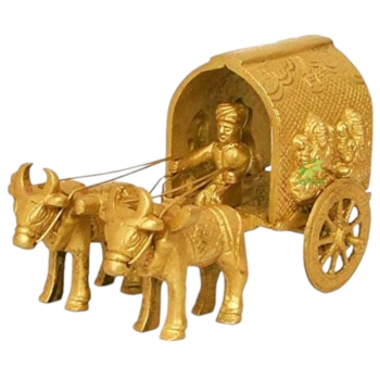 Traditional Bull cart with Hindu god Statue Laxmi Ganesh Figure- Best Gift and Home Decor Sculpture