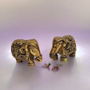 Brass elephant for vashtu and decor- unique gift and craft by Aakrati