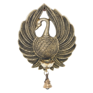 Parrot Design Wall Hanging Diya, Indian Decor Diya, Brass Oil Lamp, Hanging Diya for Home Decor